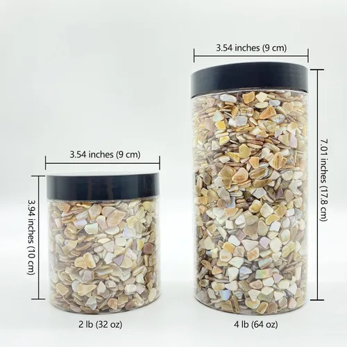 Miniatura 7 de Yew & Tulip Chips de Conchas Trituradas Naturales, 64 oz (4 lb) Fragmentos de Mosaico Irregulares de Madreperla para Manualidades, Decoración