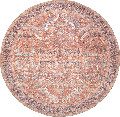 Miniatura 3 de GLN Rugs Traditional Collection - Alfombra de felpilla lavable a máquina, tradicional, antideslizante, alfombra de felpilla de pelo bajo, para sala