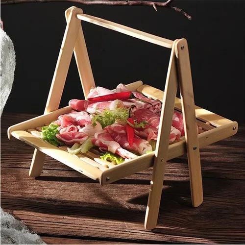 Miniatura 4 de Zzooi Creative Bamboo Frame Sushi Sashimi - Plato colgante de bambú para sushi sashimi