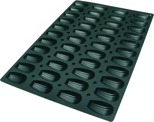 Miniatura 5 de Lekue Molde de disco profesional para hornear con 12 cavidades, 23.6 x 15.7 pulgadas, color negro