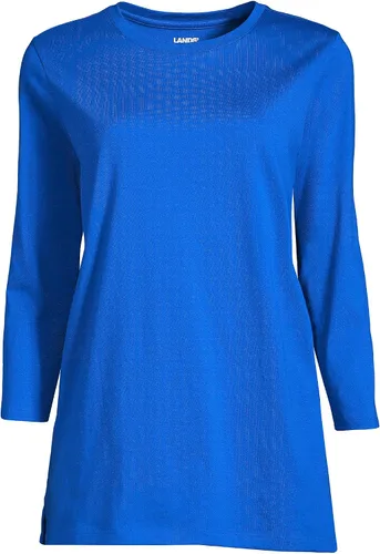 Miniatura 5 de Lands' End Túnica de algodón Supima con cuello redondo y manga 34 para mujer
