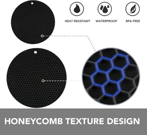 Miniatura 2 de Joyhalo Salvamanteles para platos calientes, almohadillas calientes para cocina, soportes de silicona para ollas y sartenes calientes, alfombrillas