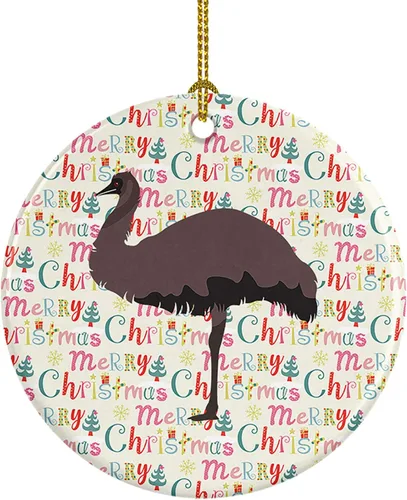 Miniatura 5 de Caroline's Treasures Adorno de cerámica de avestruz común para árbol de Navidad, decoración colgante para el hogar, Navidad, vacaciones, fiesta