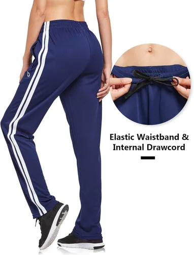 Miniatura 4 de BALEAF Pantalones deportivos para mujer, pantalones deportivos para correr, bolsillos con cremallera, pantalones deportivos para calentar, casuales