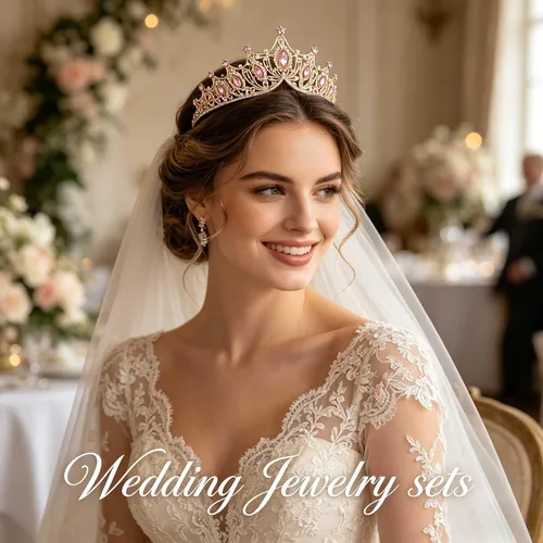 Miniatura 3 de Kamirola Corona de Reina Barroca, Corona Nupcial de Boda con Diamantes de Imitación y Tiaras Diadema de Cristal Para Cumpleaños Baile de Graduación