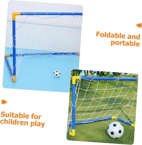 Miniatura 8 de Outanaya Portería de fútbol plegable portátil de plástico Mini puerta de fútbol para entrenamiento interior al aire libre Red plegable ligera