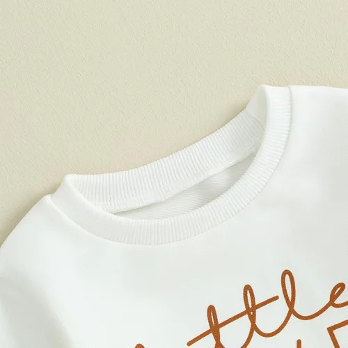 Miniatura 183 de Adobabirl Conjunto de sudadera y pantalones de Halloween para bebé, sudadera y pantalones con parche de calabaza para Halloween, otoño, ropa de bebé