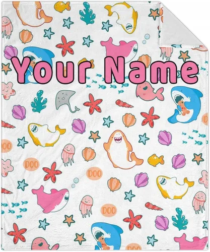 Miniatura 10 de Manta de tiburón para niñas, tamaño de regazo de 30 x 40 pulgadas, manta de felpa suave y peluda para regalo, manta blanca bonita para cama, sofá