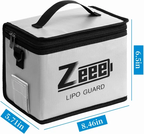 Miniatura 5 de Zeee 2S Lipo Battery 5200mAh 7.4V 50C Estuche rígido Batería Conector T Paquete de 2 baterías con 1 bolsa de seguridad Lipo Bolsa ignífuga a prueba
