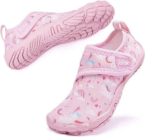 Miniatura 2 de Racqua Zapatos acuáticos sin cordones para niños y niñas pequeños, de secado rápido, zapatos acuáticos descalzos (niños pequeños)