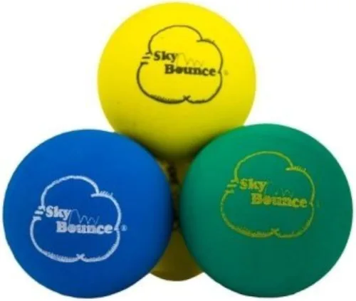 Sky Bounce Bolas de mano de goma de color para balonmano recreativo, Stickball, Racquetball, Catch, Fetch y muchos más juegos, 2 1/4 pulgadas,