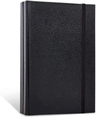 Miniatura 5 de KINGART Juego de cuaderno de bocetos de tapa dura, 5.5 x 8.5 pulgadas, paquete de 2, 80 hojas cada una (70 libras / 3.88 oz/m²), cuadernos negros