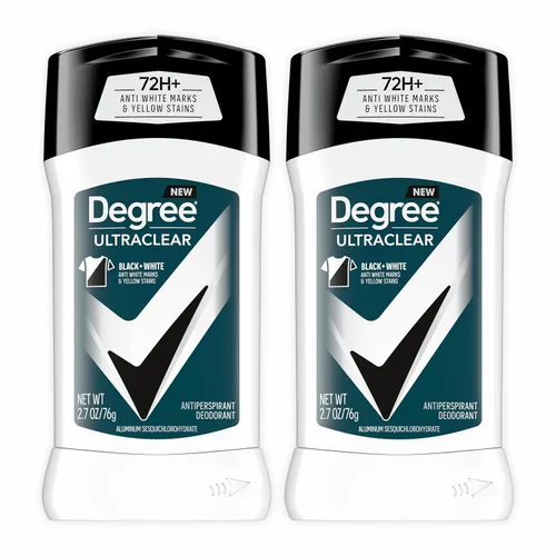 Degree Men Desodorante Antitranspirante UltraClear Black+White 2 Unidades Protección contra el Sudor y el Olor de 72 Horas Antitranspirante para