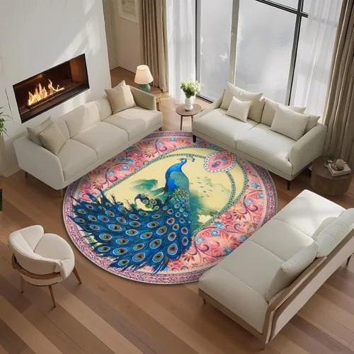 Miniatura 33 de Alfombra abstracta de 3 x 5 para sala de estar, dormitorio, entrada, color azul