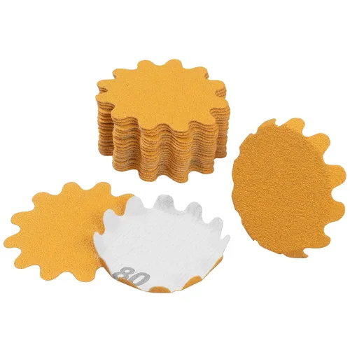 Miniatura 16 de Keystone Flex Edge Gold - Discos de lijado de gancho y bucle de 1 pulgada, papel de arena ondulado para lijadoras de cuencos y accesorios de lijado