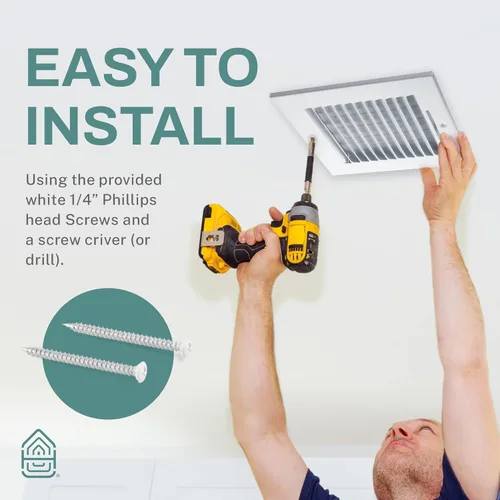 Miniatura 6 de Rejilla de techo – Cubiertas de ventilación de aire para techo o pared del hogar – 10 x 4 pulgadas (apertura de conducto), cubierta de rejilla
