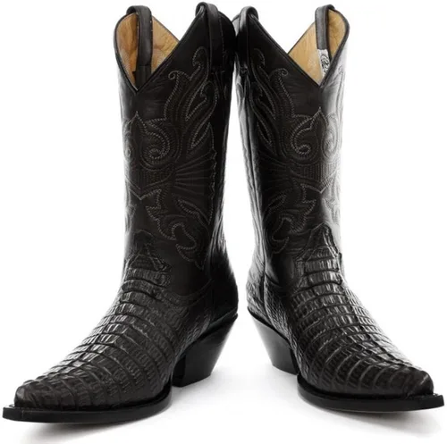 Miniatura 2 de Grinders Carolina Negro Croc Mens Western Cowboy Botas