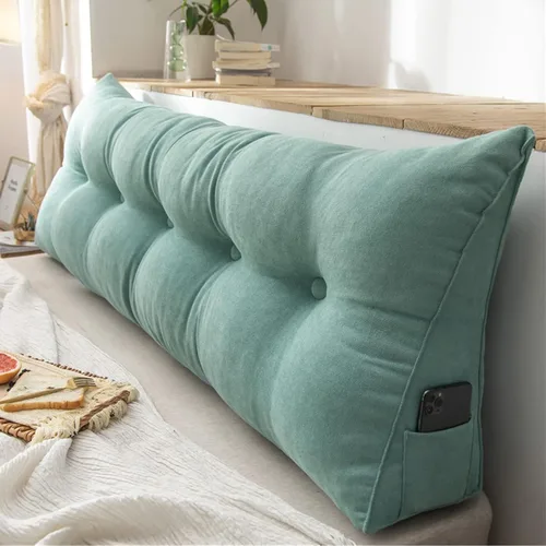 Miniatura 15 de Almohada triangular para cabecero, almohada de lectura triangular, almohada de pana triangular, cojín de cabecera para cabecera, almohada de apoyo