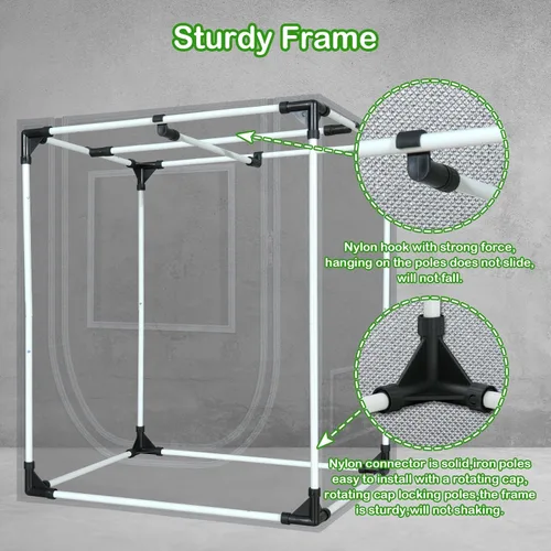 Miniatura 7 de Tienda de cultivo de 18 x 30 x 36 pulgadas para plantas de interior 600D Mylar hidropónico de alta reflexión para plantas, frutas, flores, cultivo