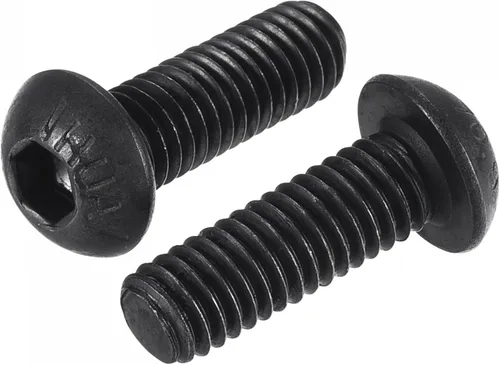 Miniatura 6 de uxcell Tornillos de cabeza de botón hexagonal M6x8mm Tornillos de acero de aleación 25pcs