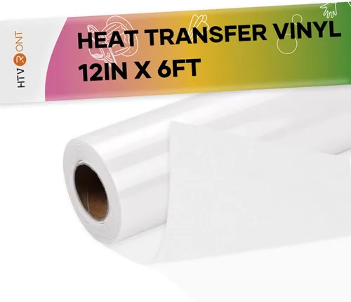 Miniatura 76 de HTVRONT Rollo de vinilo HTV negro, 10 pulgadas x 6 pies, transferencia de calor 3D para camisetas, Cricut y Cameo, fácil de cortar, desmalezar