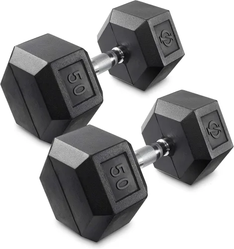 Miniatura 8 de Philosophy Gym Mancuernas hexagonales con revestimiento de goma, pares