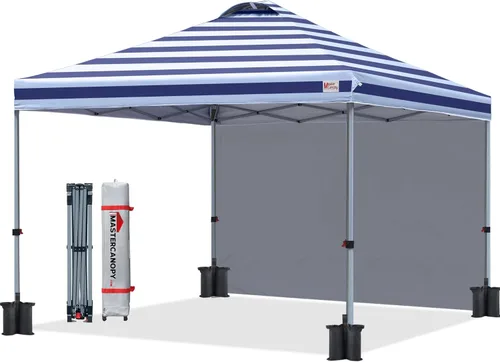 Miniatura 11 de MASTERCANOPY - Toldo desplegable duradero con 1 pared lateral (6.6 x 6.6 pies, caqui)