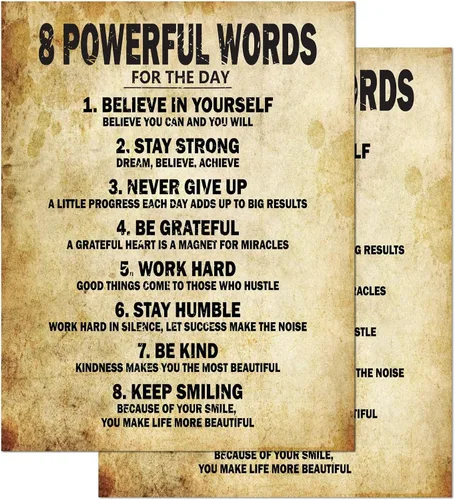 Miniatura 13 de MEGA FORMAT Arte de pared motivacional con citas inspiradoras, afirmaciones positivas para el hogar, dormitorio, oficina, gimnasio y aula, carteles