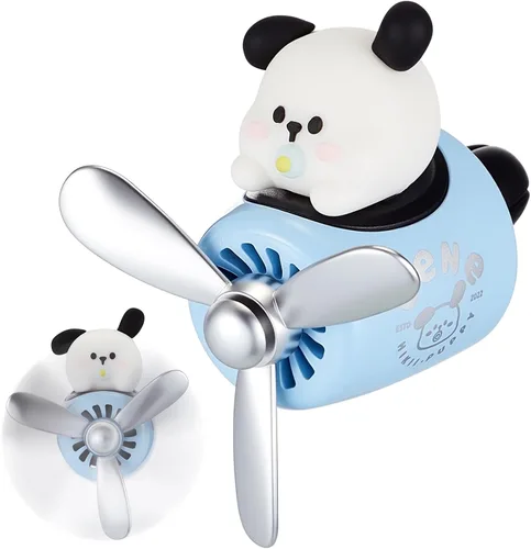 Miniatura 10 de Tallew Ambientador de coche lindo oso con clip de ventilación de coche con hélice giratoria de salida de 2.5 x 2.4 x 2.1 pulgadas, fácil