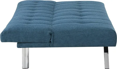 Miniatura 8 de OSP Home Furnishings Sawyer - Sofá futón convertible con fácil elevación y patas de acero inoxidable, tela azul