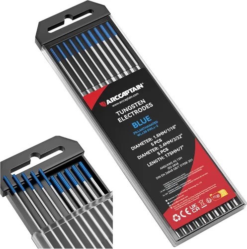 Miniatura 19 de ARCCAPTAIN Electrodo de soldadura TIG de tungsteno, paquete de 10 unidades de 1/16 x 7 pulgadas (dorado, 1.5% lantanado, WL15/EWLa-1.5)