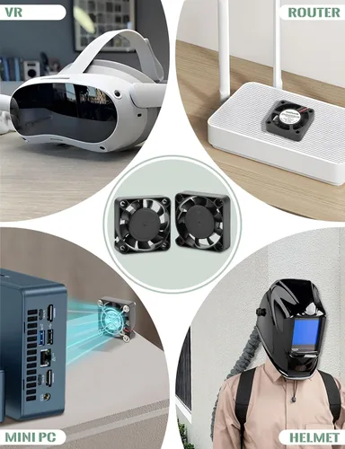Miniatura 3 de Ventilador USB de 1.575 pulgadas, 2 unidades, mini ventilador de refrigeración sin escobillas de 5 V para PC, computadora, PlayStation Xbox, router