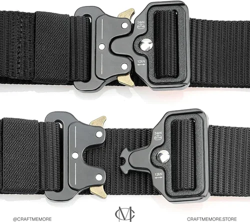 Miniatura 7 de CRAFTMEMORE Cinturón táctico de nailon con hebilla de liberación rápida - Cinturón utilitario de estilo militar SPB3
