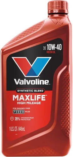Miniatura 2 de Valvoline - Aceite de motor de mezcla sintética SAE 10W-40 de alto kilometraje, con tecnología MaxLife, 1 cuarto de galón, caja de 6