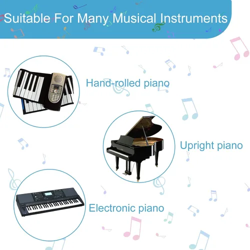 Miniatura 4 de Calcomanías de teclado de piano para teclas de 88/61/54/49, calcomanías de teclado de piano para niños que aprenden piano, etiquetas de teclas