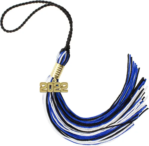 Miniatura 642 de Borla de graduación Aqua 2022, todos los colores escolares disponibles, fabricada en Estados Unidos