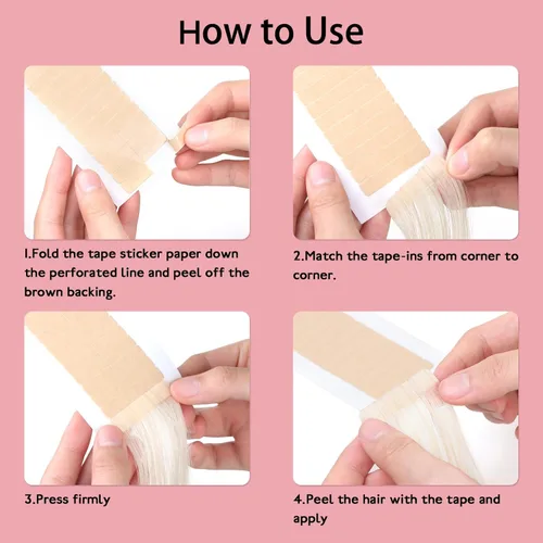 Miniatura 4 de WENNALIFE Extensiones de cabello con pestañas de cinta de repuesto de doble cara, sin residuos, transparentes para extensiones adhesivas, 72 Cinta