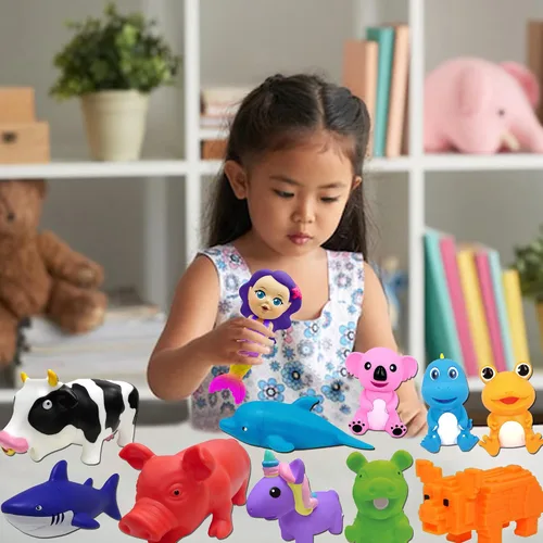 Miniatura 4 de Juguetes chirriantes para bebés, juguetes para apretar, regalos de fiesta para niños, juguetes novedosos y diversiones, regalos de goma que gritan