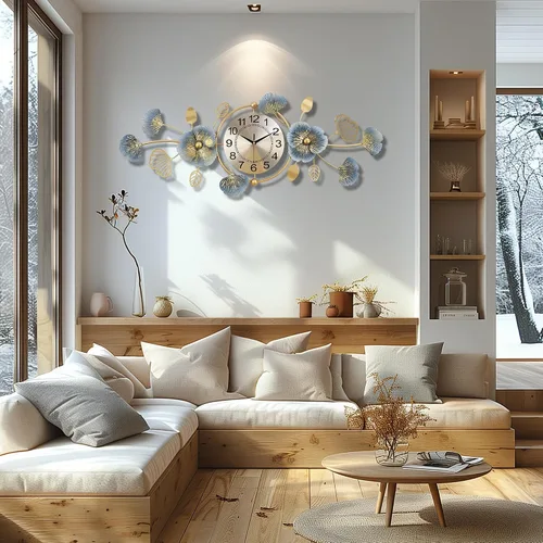 Miniatura 2 de Lafocuse Silent Modern - Reloj de pared grande para sala de estar, relojes de pared decorativos de mediados de siglo para cocina del hogar, reloj
