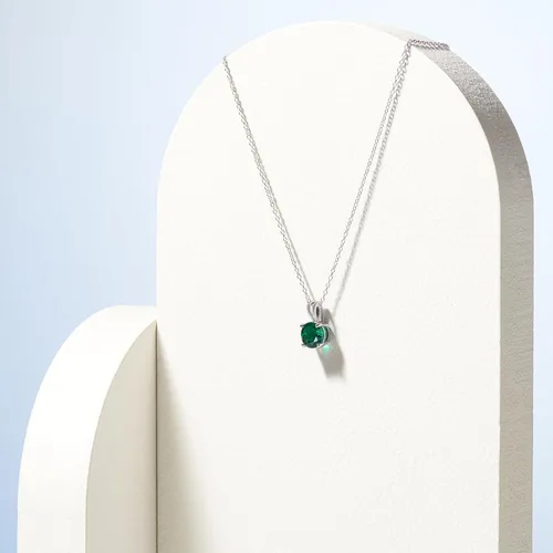 Miniatura 39 de Amazon Essentials Collar con colgante de piedra natal de corte redondo de plata de ley de 18 pulgadas (anteriormente colección Amazon)