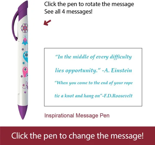 Miniatura 7 de Greeting Pen Bolígrafos inspiradores y motivacionales: confort/aliento/Hope Trio - Juego de 6 bolígrafos giratorios (36000)