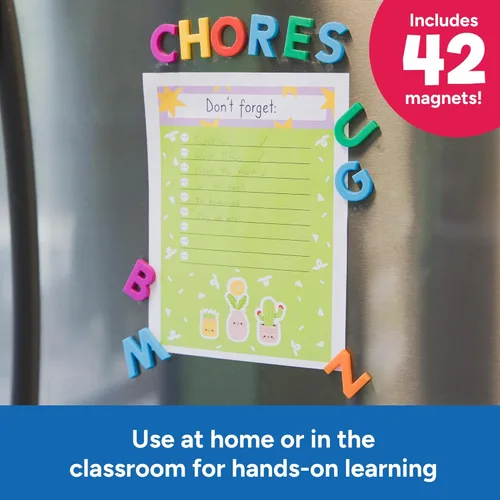 Miniatura 4 de Educational Insights AlphaMagnets en mayúsculas multicolor – Imanes ABC para niños de 3 a 5 años, juguetes de aprendizaje del alfabeto para niños