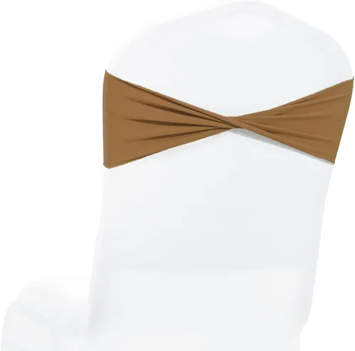 Miniatura 14 de MDS® Paquete de 10 bandas elásticas de elastano para silla sin hebilla deslizante, lazo elástico reutilizable para silla para boda, recepción
