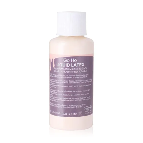 Miniatura 9 de Go Ho Maquillaje líquido SFX de látex (1 onza), maquillaje de monstruo zombi de Halloween, secado rápido, pintura facial blanca líquida multiusos