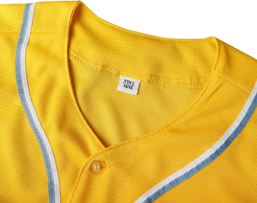 Miniatura 16 de Phoneutrix Camiseta de béisbol en blanco para jóvenes, camisetas de manga corta para niños, uniformes deportivos