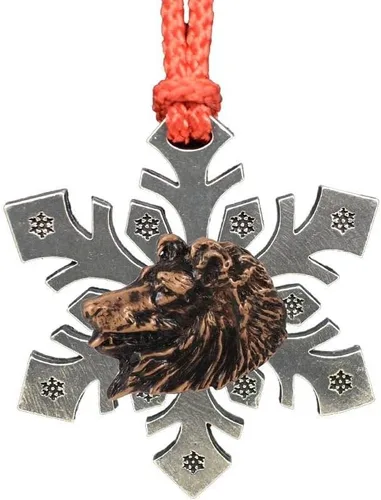 Miniatura 55 de Adorno navideño para colgar en la cabeza de collie con borde de peltre antiguo hecho a mano para decorar coronas y árboles de Navidad del hogar