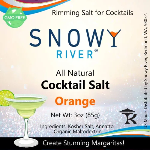 Miniatura 5 de Snowy River Sal de cóctel naranja – Sal de Margarita de color natural, rimmer de Margarita, Rimmer de bebidas, sal de borde de cóctel, sal