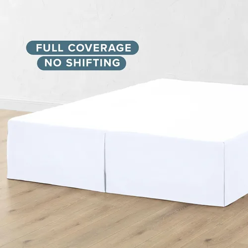Miniatura 6 de Bare Home Falda de cama individual para niños - Caída entallada de 15 pulgadas, fácil ajuste - Falda de cama para camas - Pliegues centrales