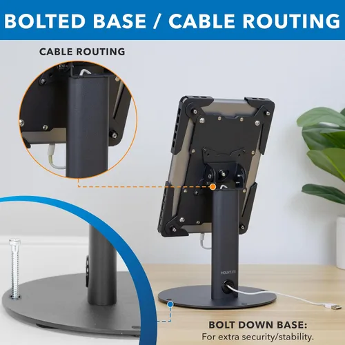 Miniatura 6 de Mount-It! Soporte universal para tableta con inclinación, soporte de quiosco antirrobo para iPad POS de venta al por menor, compatible con tabletas