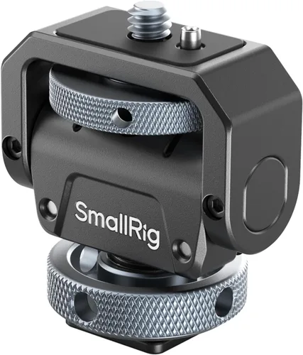 SmallRig Soporte para monitor de cámara Lite con zapata fría, giratorio de 360° e inclinación de 180° para monitor de campo, LED, flash y video,